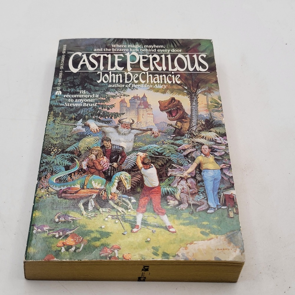 John DeChancie Castle Perilous Paperback 1st Printing James Gurney Art Good